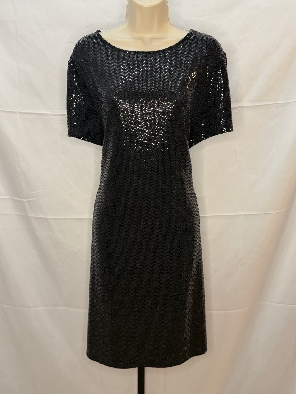 BEBE Black All Over Sequin Mini Dress Size 2X NWT